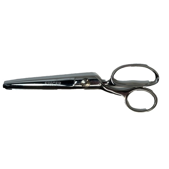 Vintage‎ Singer Pinking Shears Right Handed ✂️Scissors Very Nice - Picture 3 of 5